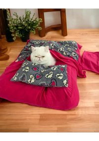 Kemique 65 x 27 cm Sepet Kedi Yatağı Pembe