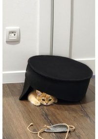 Bundera Mia 45 cm Sepet Kedi Yatağı Siyah