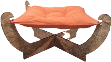 Aquahome Ayaklı 40 x 40 cm Sepet Kedi Yatağı Pembe