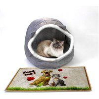 Alas 53 x 30 cm Üstü Kapalı Kedi Yatağı Gri