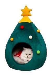 Doyapet 55 x 45 cm Üstü Kapalı Kedi Yatağı Yeşil