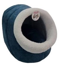 Petluck Comfort Alaska 47 x 40 x 38 cm Üstü Kapalı Kedi Yatağı Mavi