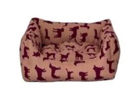 Pet Comfort Uniform Yıkanabilir 40 x 50 cm Sepet Kedi Yatağı Bej - Bordo