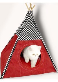 Kemique 56 x 42 cm Üstü Kapalı Kedi Yatağı Siyah - Yeşil