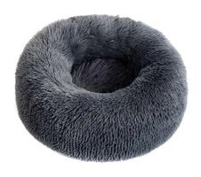 Tcherchi Yıkanabilir 60 cm Simit Kedi Yatağı Gri