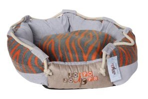 Jojo Pops Rope No 15 Yıkanabilir 35 x 50 cm Simit Kedi Yatağı Açık Gri