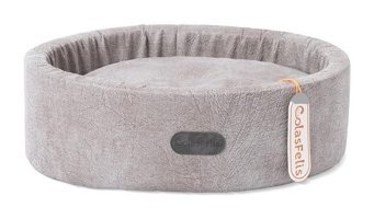 Petsesuar Yıkanabilir 52 cm Simit Kedi Yatağı Gri