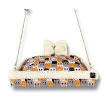 Kurra Store Ayaklı 35 x 50 cm Sepet Kedi Yatağı Çok Renkli
