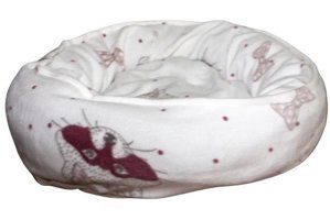 Pet Miyav 40 cm Simit Kedi Yatağı Beyaz