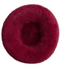 Forestbird Yıkanabilir 50 cm Simit Kedi Yatağı Kırmızı