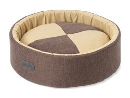 Petsesuar Yıkanabilir 47 cm Simit Kedi Yatağı Kahverengi