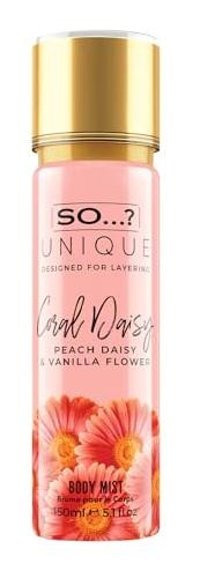 So Unique Coral Daisy Şekerli Kadın Vücut Spreyi 150 ml