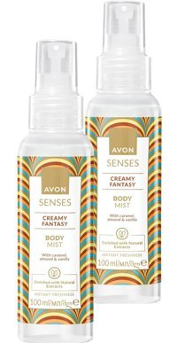 Avon Senses Creamy Fantasy Badem-Vanilya Unisex Vücut Spreyi 2x100 ml