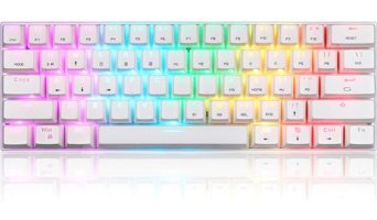Motospeed SK62 Bt İngilizce Q RGB Kablosuz Beyaz Mekanik Klavye