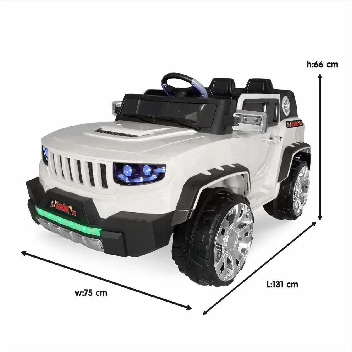 Odyssey 12 V Üstü Açık İki Kişilik Akülü Araba Beyaz