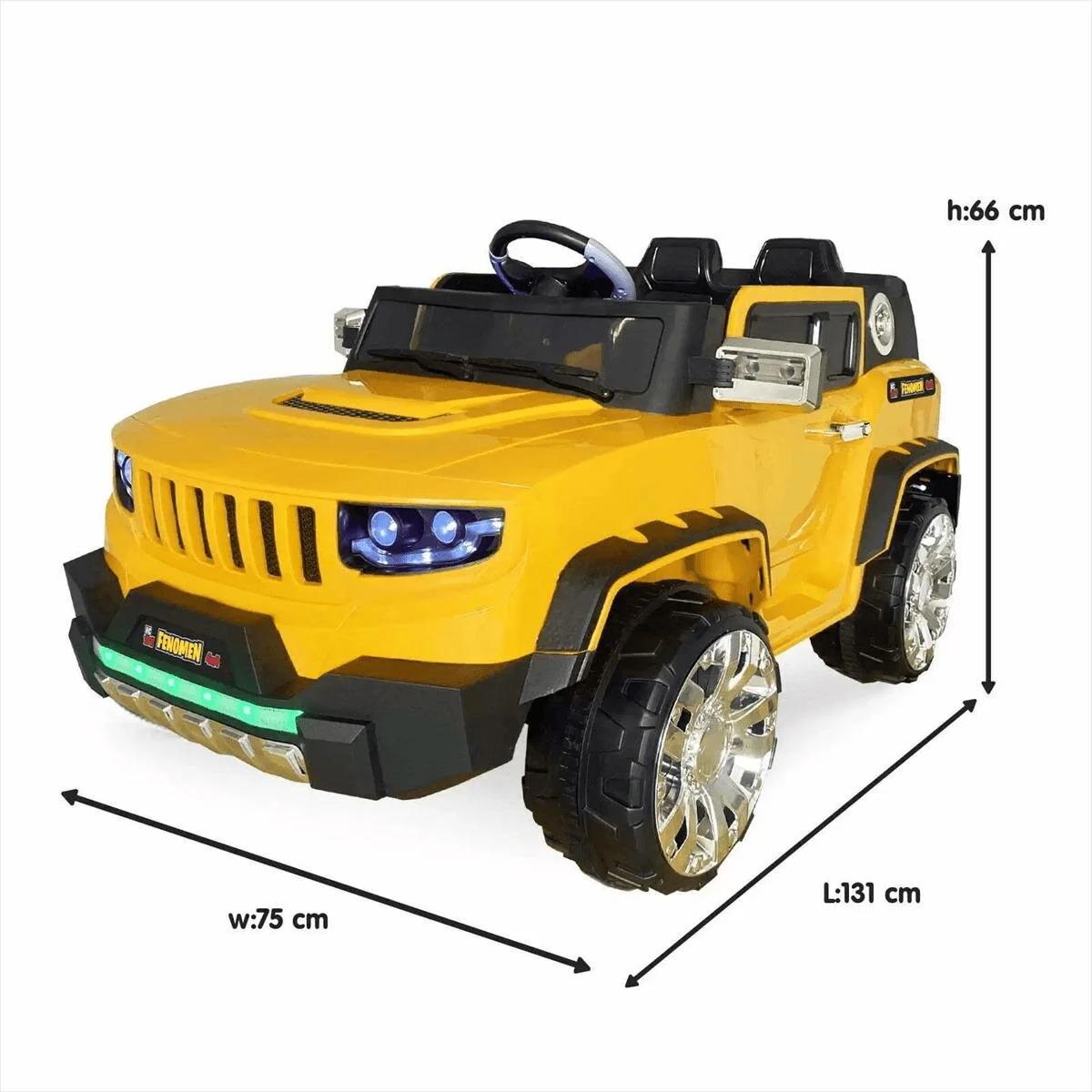 Odyssey 12 V Üstü Açık İki Kişilik Akülü Araba Sarı