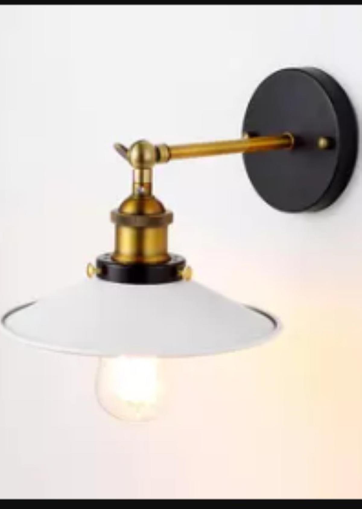 Riolight Retro Eskitme Tekli Metal Aplik Beyaz-Gold