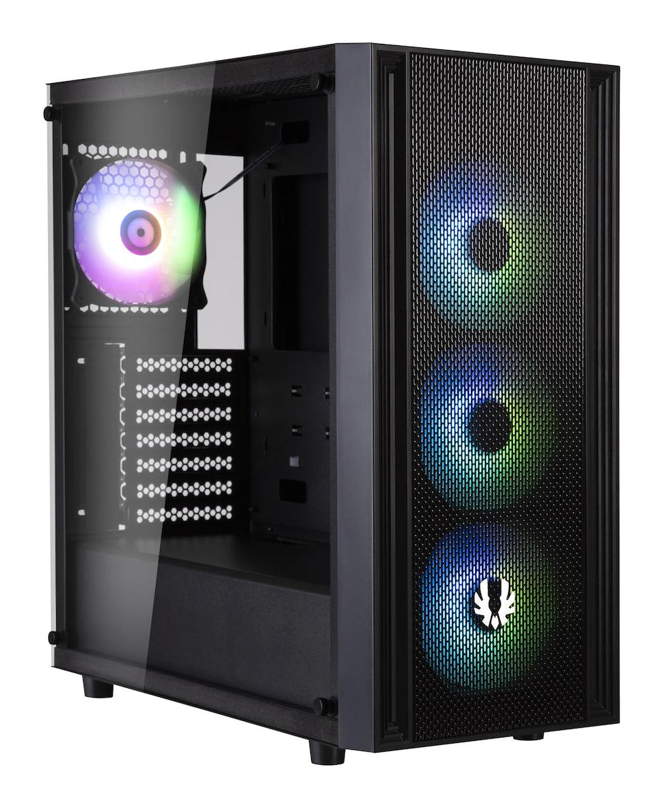 Bitfenix Muisca RGB Mesh 4 Fanlı Siyah 600 W Dikey Kullanım ATX Oyuncu Bilgisayar Kasası