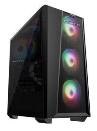 Technopc Quantum Gamıng Chaser Evk1650 RGB Mesh 4 Fanlı Siyah 500 W Dikey Kullanım E-ATX Oyuncu Bilgisayar Kasası