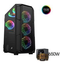 Xaser XR-07 RGB Mesh Sıvı Soğutmalı 4 Fanlı Siyah 650 W Dikey Kullanım E-ATX Oyuncu Bilgisayar Kasası