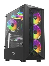 Gamepower Eclipse RGB Mesh Sıvı Soğutmalı 4 Fanlı Siyah Dikey Kullanım Mid Tower Oyuncu Bilgisayar Kasası