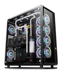 Thermaltake CA-1Q2-00N1WN-00 RGB Sıvı Soğutmalı 18 Fanlı Siyah Dikey Kullanım ATX Oyuncu Bilgisayar Kasası