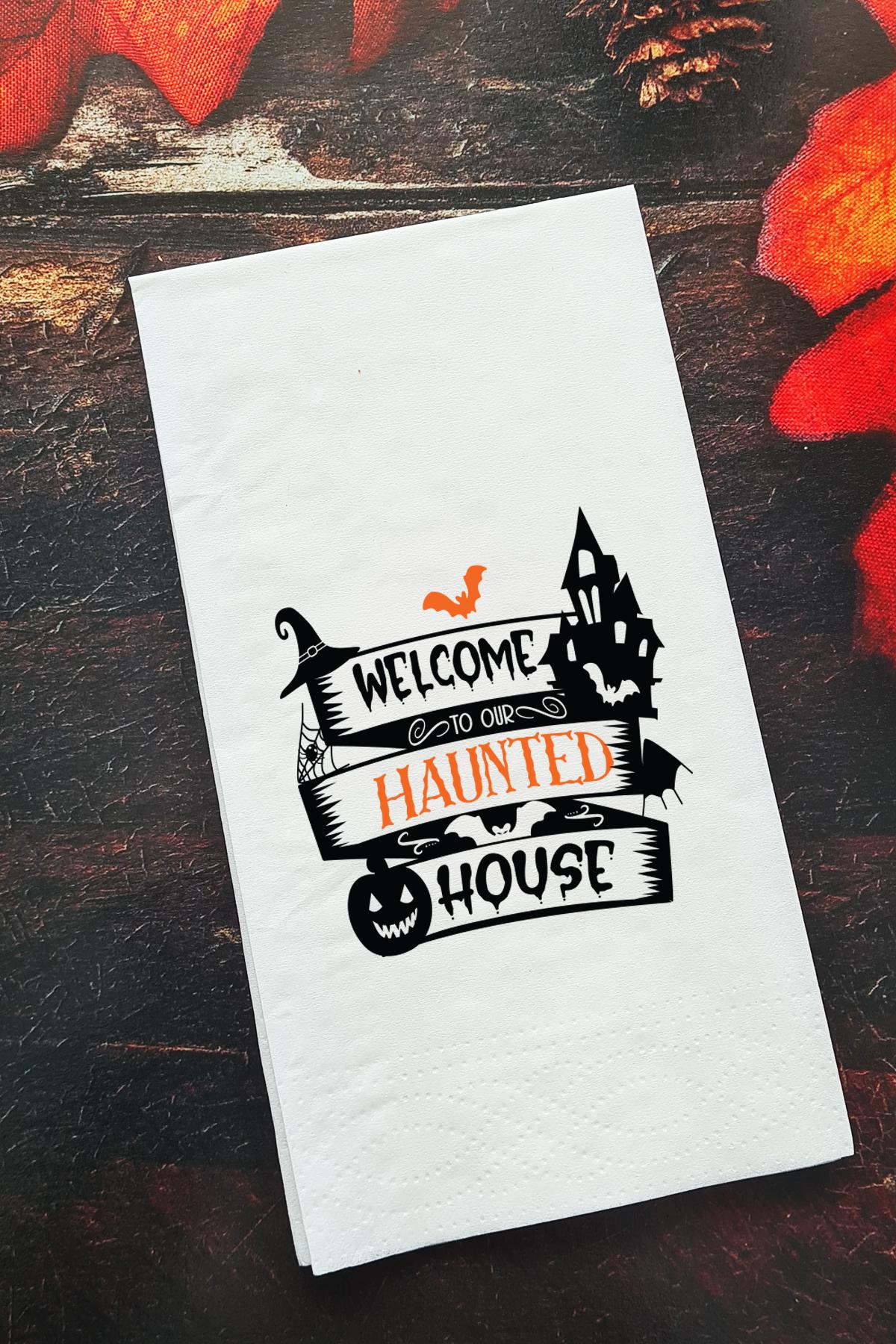 Pekshop Sunum Hallowen Desenli Kağıt Peçete 20'li
