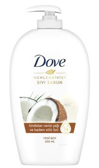 Dove Badem Sütlü-Coconut Nemlendiricili Köpük Sıvı Sabun 450 ml 4'lü