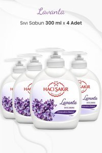 Hacı Şakir Lavanta Nemlendiricili Köpük Sıvı Sabun 300 ml 4'lü