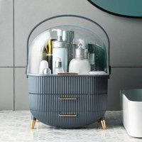 Piev House By House 3 Katlı Kapaklı 2 Çekmeceli Makyaj Organizeri Gri