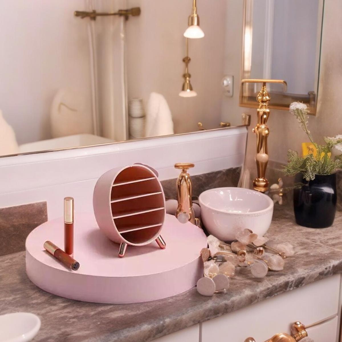 Ny Bella 5 Katlı Makyaj Organizeri Pembe