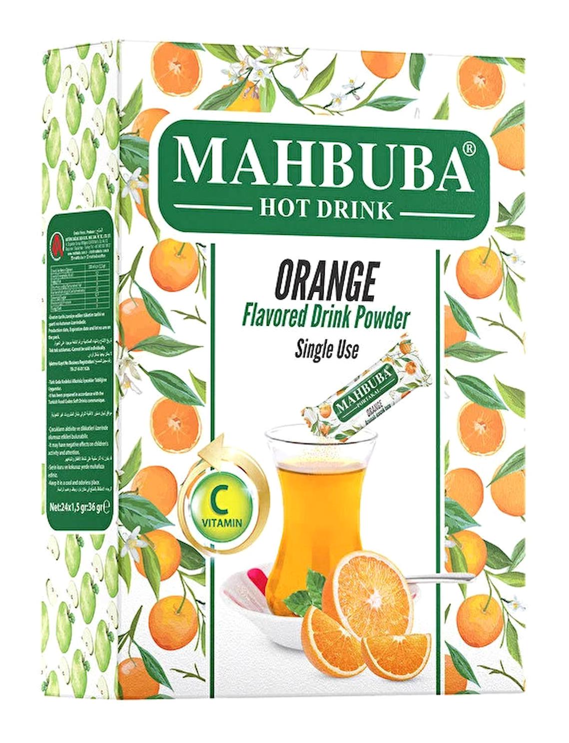 Mahbuba Tek İçimlik Portakal Aromalı İçeçek Tozu 1.5 gr 24'lü