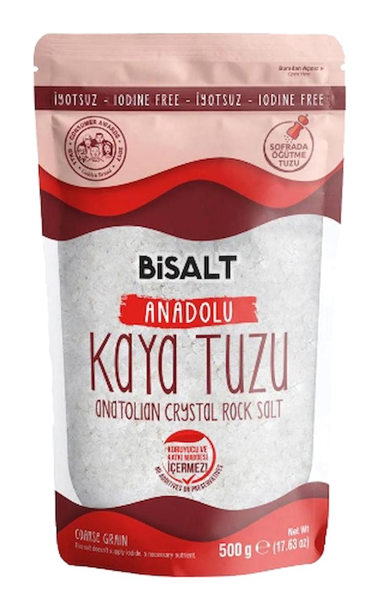 Bisalt Anadolu İyotsuz Kristal Kaya Tuzu Paket 4x500 gr