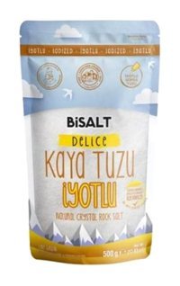Bisalt Delice İyotlu Toz Kaya Tuzu Paket 24x500 gr