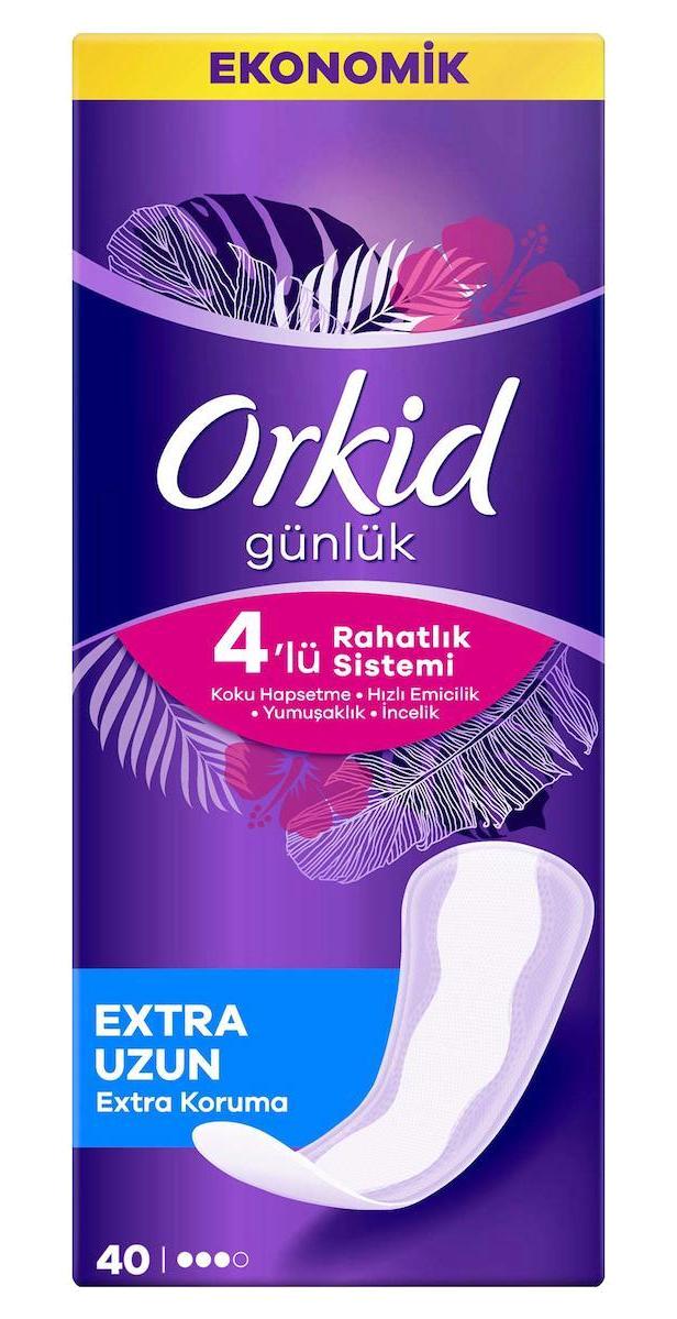 Orkid Extra Koruma Extra Uzun Günlük Ped 40 Adet