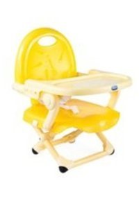 Chicco Pocket Metal 3 Noktalı Emniyet Kemeri 15 kg Kapasiteli Tekerleksiz Sandalye Üstü Tepsili Oturaklı Yükselticili Katlanır Portatif Mama Sandelyesi Sarı