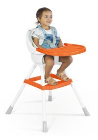 Baby Force 06409755923n1 Plastik 3 Noktalı Emniyet Kemeri 15 kg Kapasiteli Tekerleksiz Tepsili Oturaklı Portatif Mama Sandelyesi Turuncu