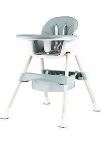 Happyplanet Kkw-oi Alüminyum - Plastik 5 Noktalı Emniyet Kemeri 15 kg Kapasiteli Tekerleksiz Tepsili Oturaklı Yükselticili Katlanır Portatif Mama Sandelyesi Yeşil