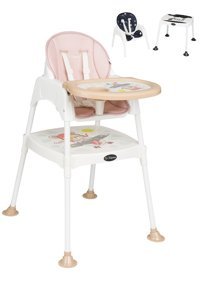 Baby Home Bh-1450 Alüminyum - Plastik 5 Noktalı Emniyet Kemeri 15 kg Kapasiteli Tekerleksiz Tepsili Oturaklı Portatif Mama Sandelyesi Antrasit