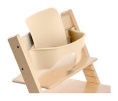 Stokke Tripp Trapp Ahşap 15 kg Kapasiteli Tekerleksiz Oturaklı Yükselticili Katlanır Mama Sandelyesi Krem