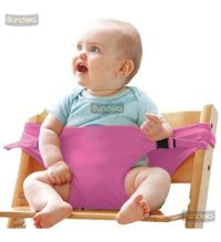 Bundera Kumaş 3 Noktalı Emniyet Kemeri 15 kg Kapasiteli Tekerleksiz Masaya Takılan Sandalye Üstü Katlanır Portatif Mama Sandelyesi Sarı