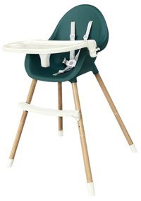 Happyplanet Kk-oi Alüminyum - Plastik 5 Noktalı Emniyet Kemeri 15 kg Kapasiteli Tekerleksiz Tepsili Oturaklı Katlanır Portatif Mama Sandelyesi Yeşil