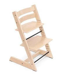 Stokke Tripp Trapp Ahşap 15 kg Kapasiteli Tekerleksiz Yükselticili Katlanır Mama Sandelyesi Natural