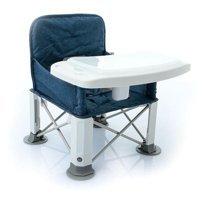 Baby Plus Picnic Alüminyum - Plastik 3 Noktalı Emniyet Kemeri 15 kg Kapasiteli Tekerleksiz Sandalye Üstü Tepsili Oturaklı Yükselticili Portatif Mama Sandelyesi Çok Renkli
