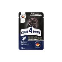 Club4Paws Premium Hindi ve Ördek Aromalı Jöleli Yetişkin Köpek Maması 85 gr Tekli