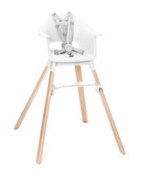 Stokke Clikk Ahşap 5 Noktalı Emniyet Kemeri 15 kg Kapasiteli Tekerleksiz Tepsili Oturaklı Mama Sandelyesi Clover Green
