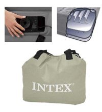 Miajima Intex Katlanır Elektrikli Kamp Çift Kişilik Şişme Yatak Çok Renkli
