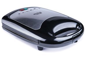 Arnica Gh 26210 Tostika 4000 4 Dilim Granit Çıkartılabilir Plaka Çift Taraflı 1200 W Izgaralı Siyah-Gri Waffle ve Tost Makinesi