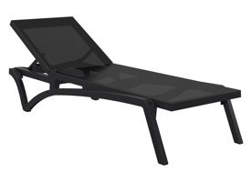 Siesta Metal Katlanır Şezlong Siyah