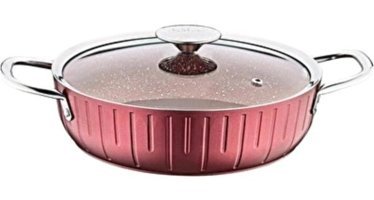 O.M.S Colonna 2 Parça 24 cm Granit Basık Tencere